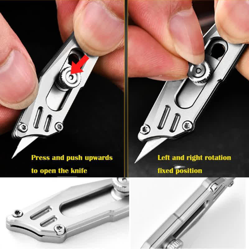 Push Pocket Knife Portable Unboxing Cutter Keychain - image 7