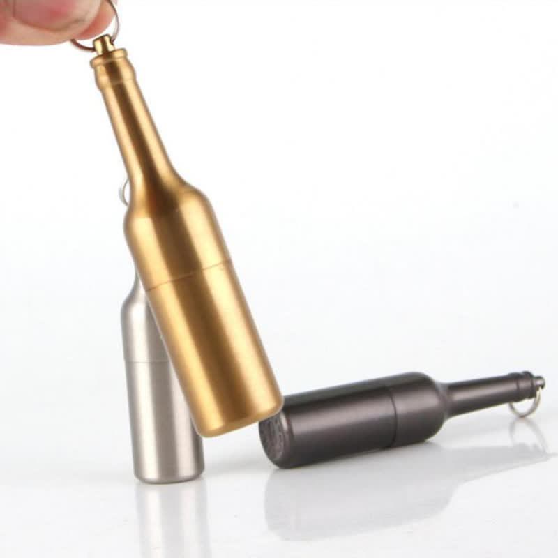 Mini Beer Bottle Shape Refillable Kerosene Lighter - image 3