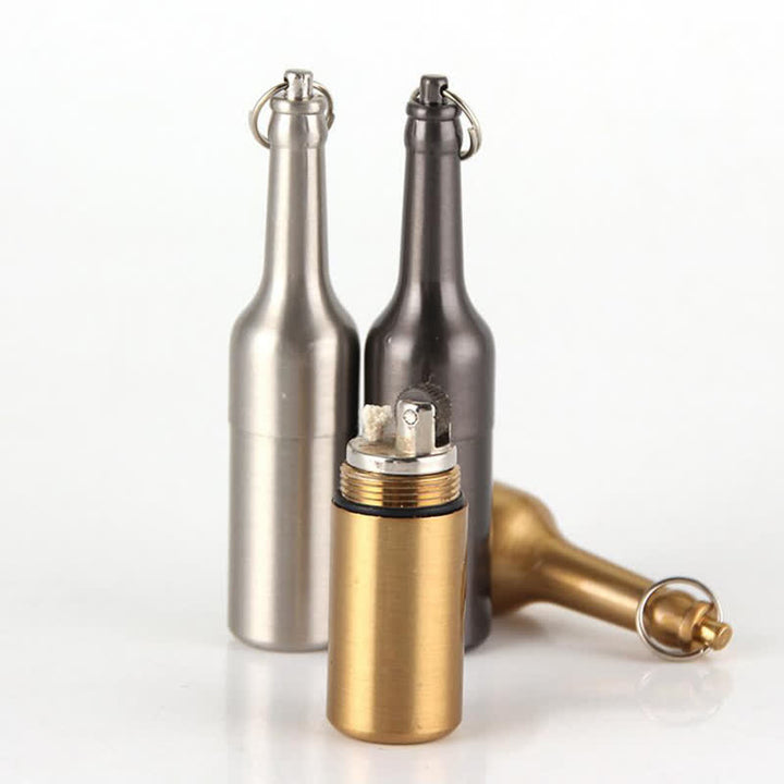 Mini Beer Bottle Shape Refillable Kerosene Lighter - image 4