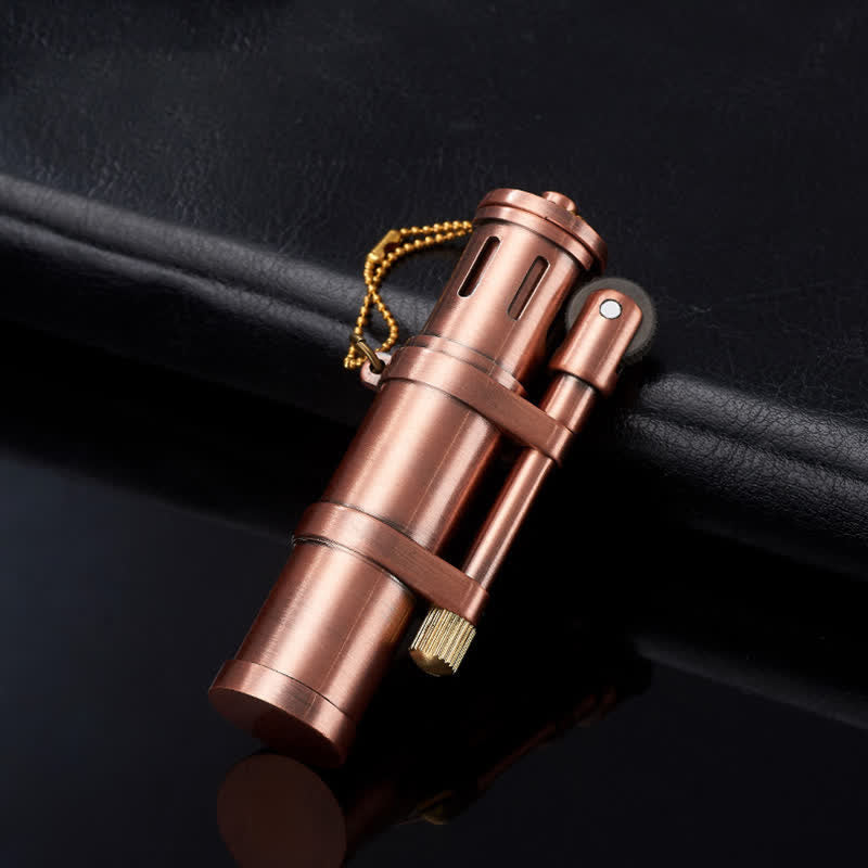 Novelty Bamboo Shape Refillable Kerosene Lighter - Red Bronze - image 9