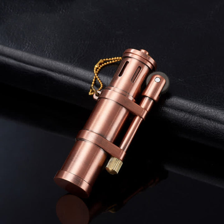 Novelty Bamboo Shape Refillable Kerosene Lighter - Red Bronze - image 9