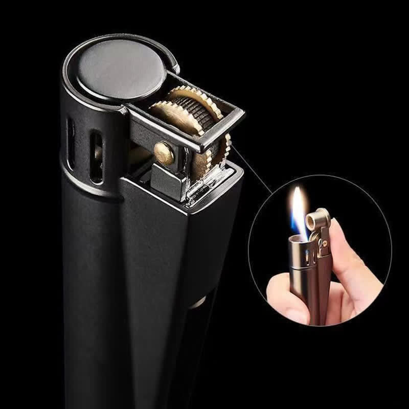 Chic Simple Cylindrical Refillable Kerosene Lighter - image 5