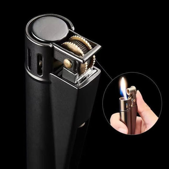 Chic Simple Cylindrical Refillable Kerosene Lighter - image 5