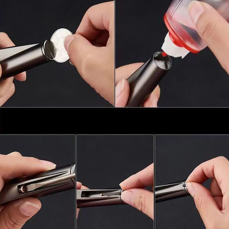 Chic Simple Cylindrical Refillable Kerosene Lighter - image 6