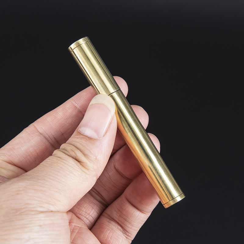 Mini Gold Long Stick Cigarette Shape Refillable Kerosene Lighter - image 2
