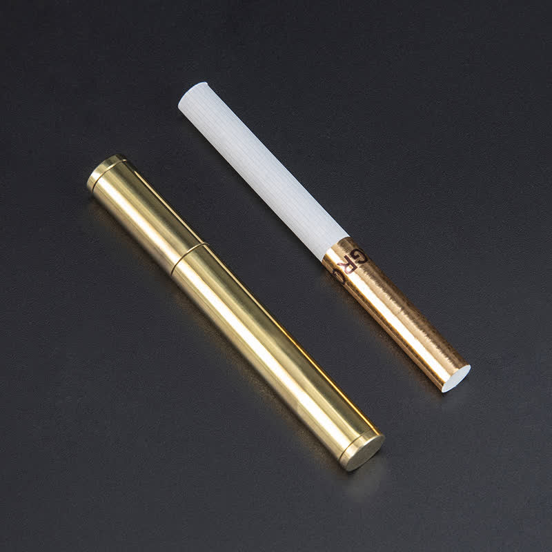 Mini Gold Long Stick Cigarette Shape Refillable Kerosene Lighter - image 4