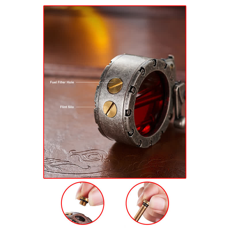 Cool Transparent Bottle Cigar Refillable Kerosene Lighter - image 6