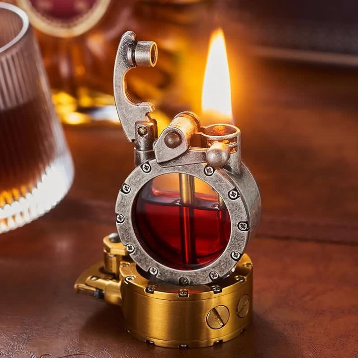 Cool Transparent Bottle Cigar Refillable Kerosene Lighter - image 2