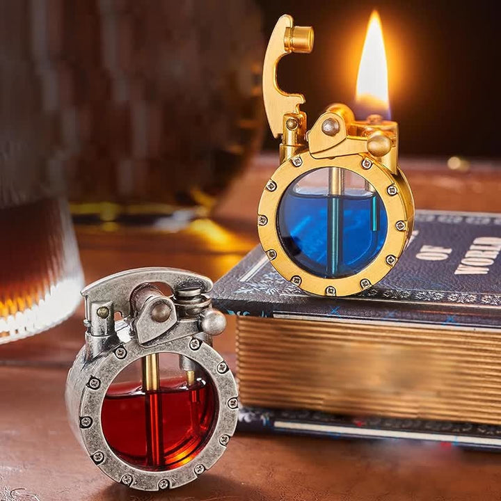 Cool Transparent Bottle Cigar Refillable Kerosene Lighter - image 1