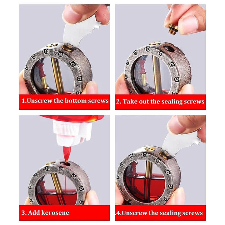 Cool Transparent Bottle Cigar Refillable Kerosene Lighter - image 5