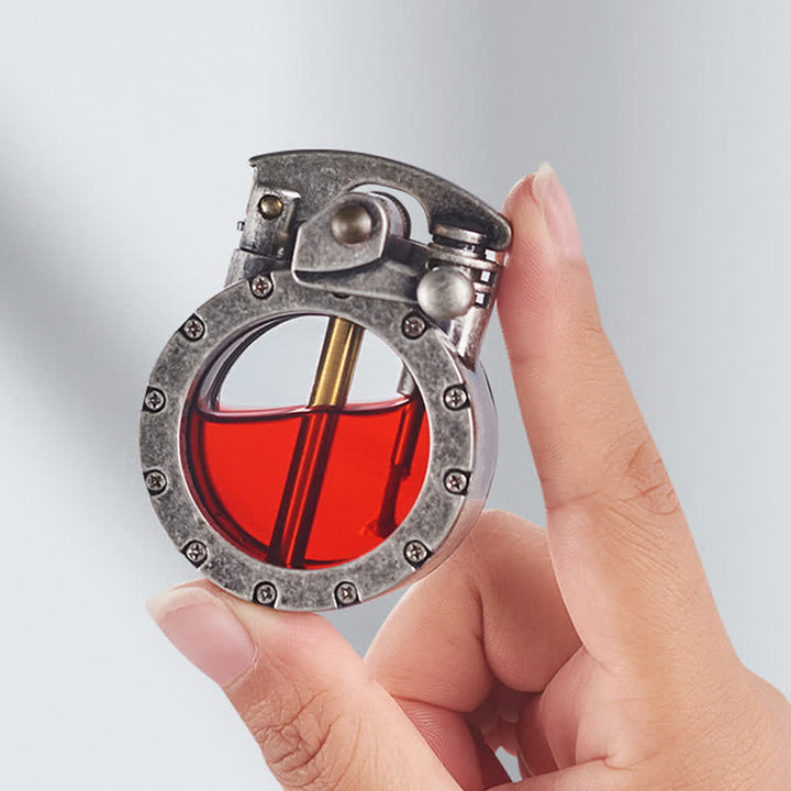 Cool Transparent Bottle Cigar Refillable Kerosene Lighter - image 4