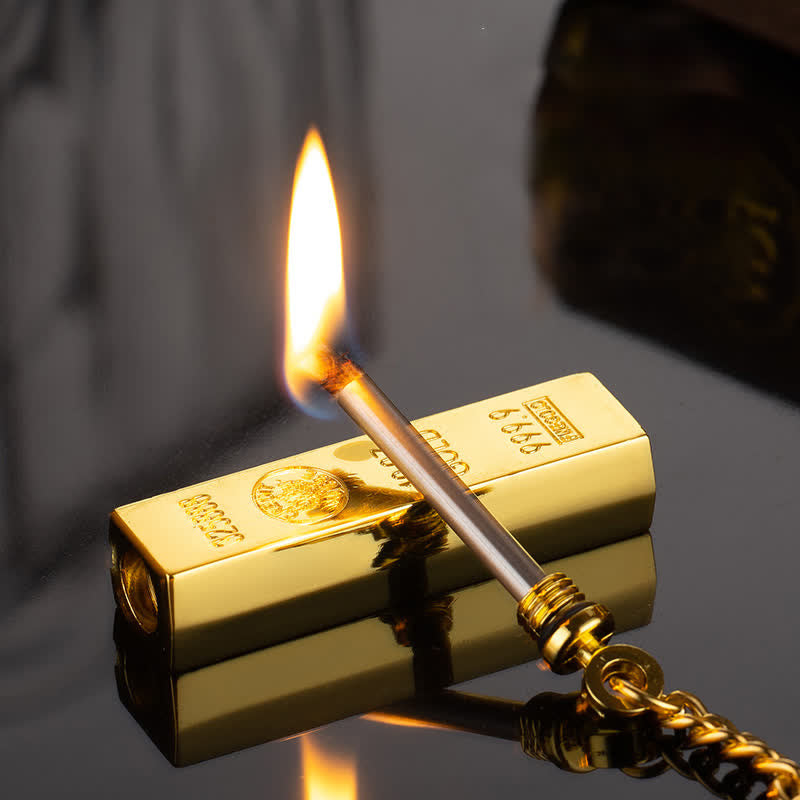 Gold Bar Dollar Matchstick Refillable Oil Lighter - image 3