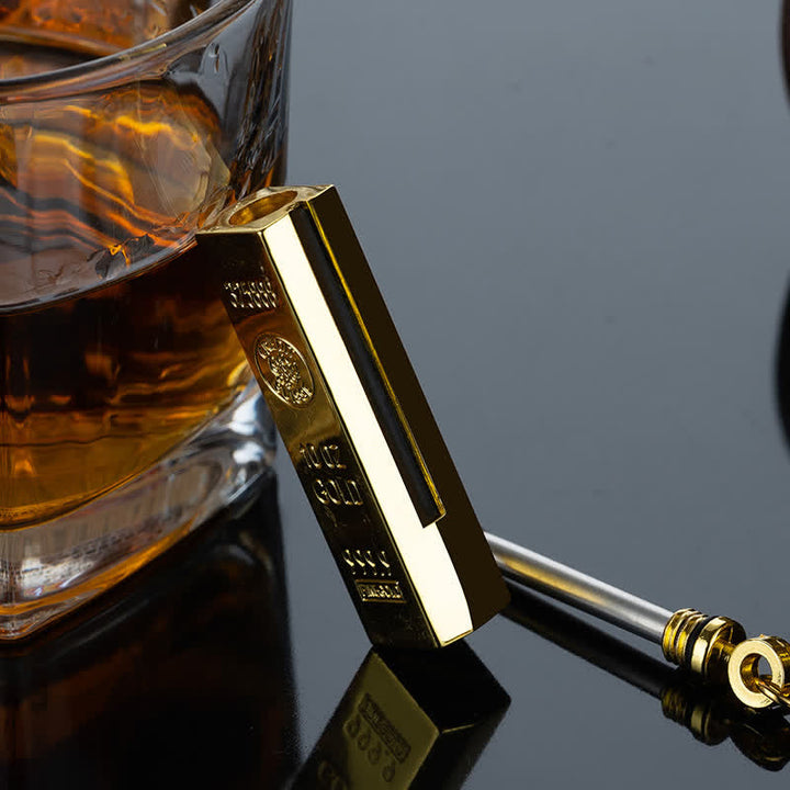 Gold Bar Dollar Matchstick Refillable Oil Lighter - image 2