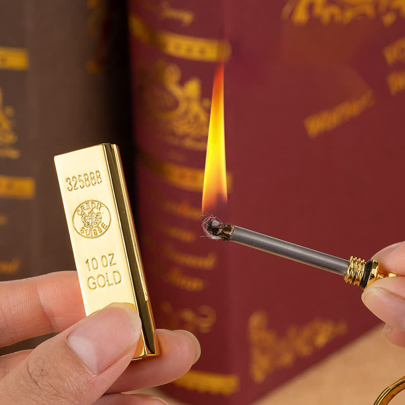 Gold Bar Dollar Matchstick Refillable Oil Lighter - image 1