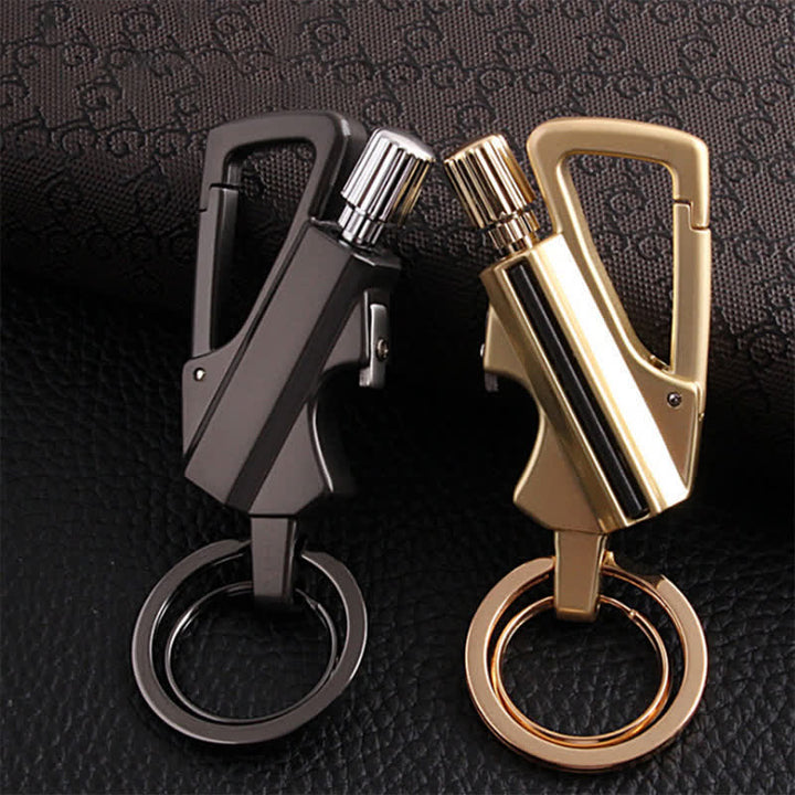 Portable Bottle Opener Keychain Matchstick Refillable Oil Lighter - image 6
