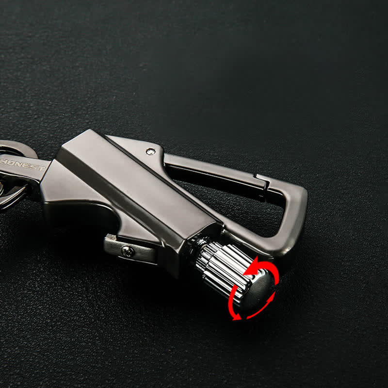 Portable Bottle Opener Keychain Matchstick Refillable Oil Lighter - image 5