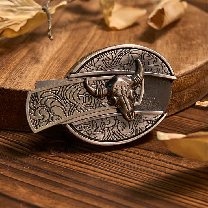 Turquoise Longhorn Bull DIY Hidden Knife Belt Buckle Pendant Ring Bundle Set - image 1
