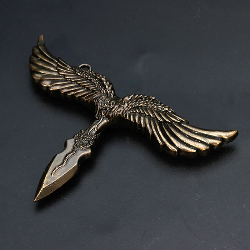 Eagle Ghost Sting Unpacking Cutter Blade Keychain - Eagle - Antique Bronze - image 5
