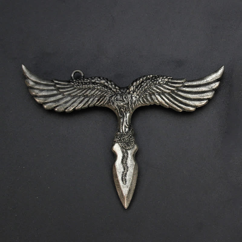 Eagle Ghost Sting Unpacking Cutter Blade Keychain - Eagle - Antique Silver - image 9