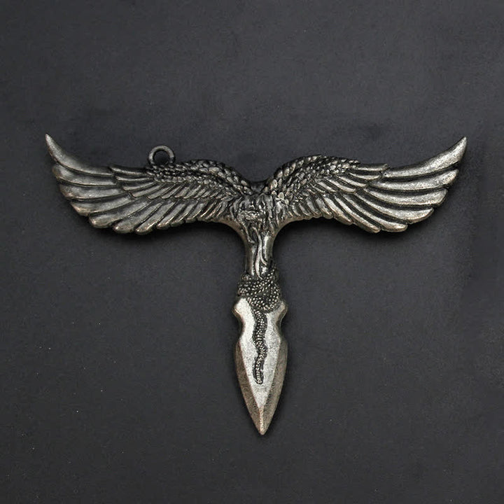 Eagle Ghost Sting Unpacking Cutter Blade Keychain - Eagle - Antique Silver - image 9