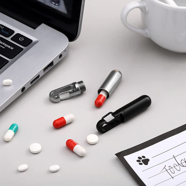 Small Portable Pill Organizer Keychain - image 3