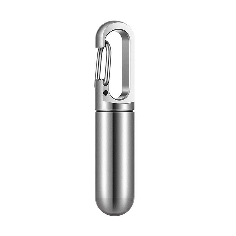 Small Portable Pill Organizer Keychain - Style #1 / Silver - image 2