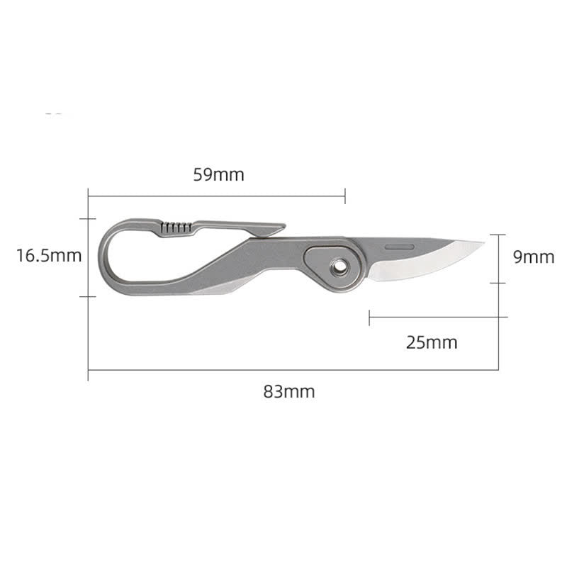 Titanium Mini Folding Knife Box Cutter Keychain - image 7