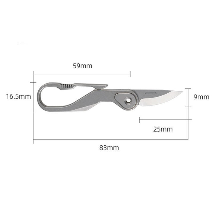 Titanium Mini Folding Knife Box Cutter Keychain - image 7