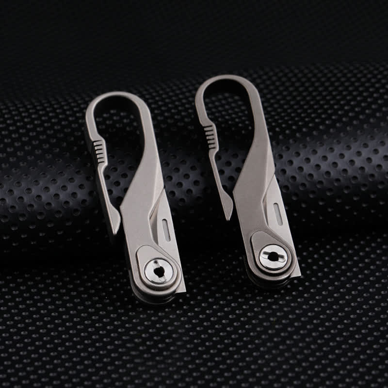 Titanium Mini Folding Knife Box Cutter Keychain - image 5