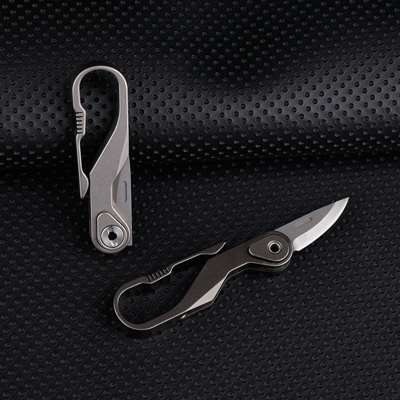 Titanium Mini Folding Knife Box Cutter Keychain - image 6