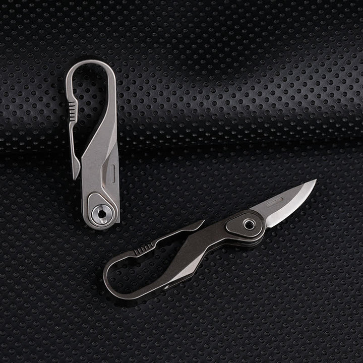 Titanium Mini Folding Knife Box Cutter Keychain - image 6