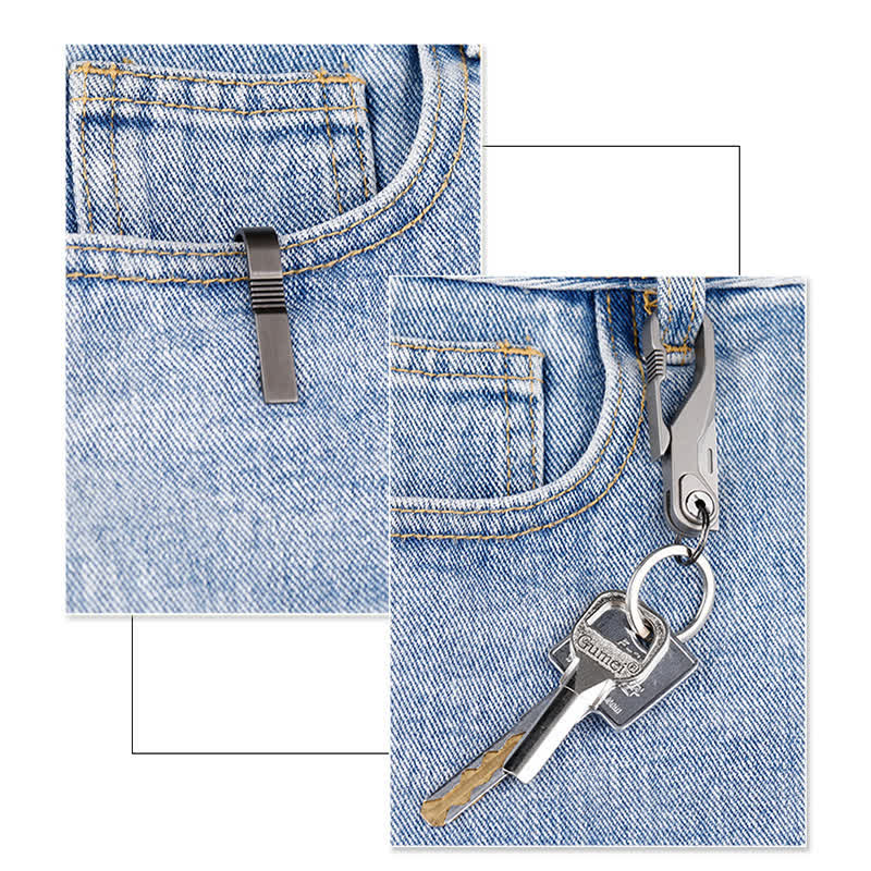 Titanium Mini Folding Knife Box Cutter Keychain - image 3