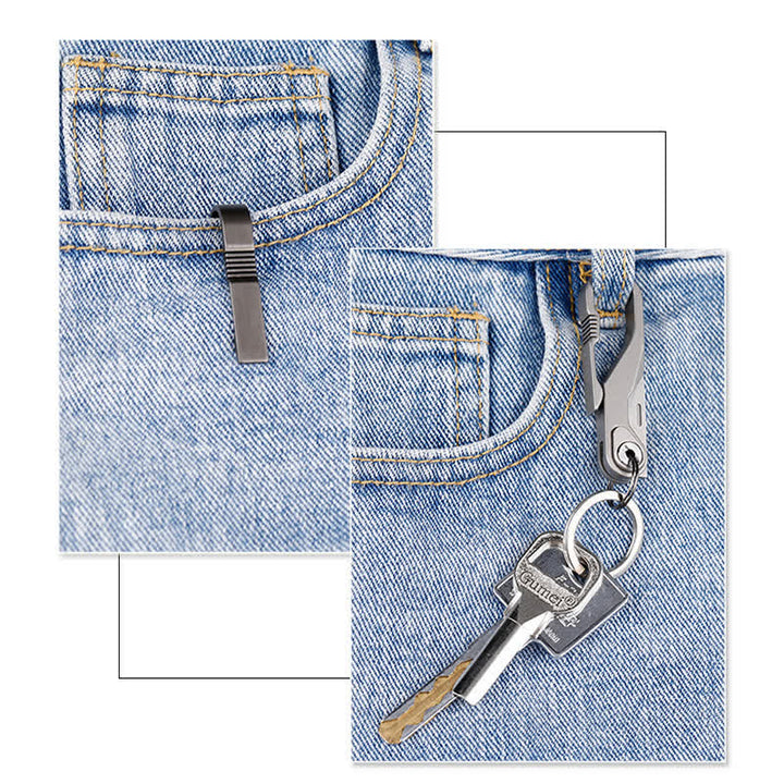 Titanium Mini Folding Knife Box Cutter Keychain - image 3