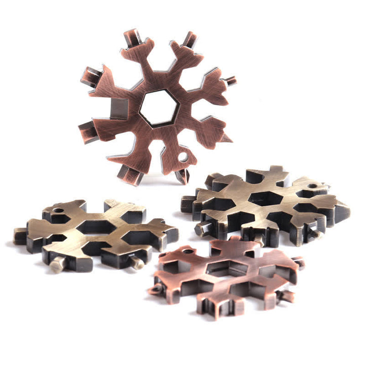 Multi-Tool 18-in-1 Snowflake Shape Spanner Keychain - image 1