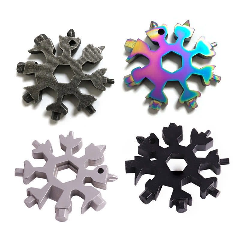 Multi-Tool 18-in-1 Snowflake Shape Spanner Keychain - image 4