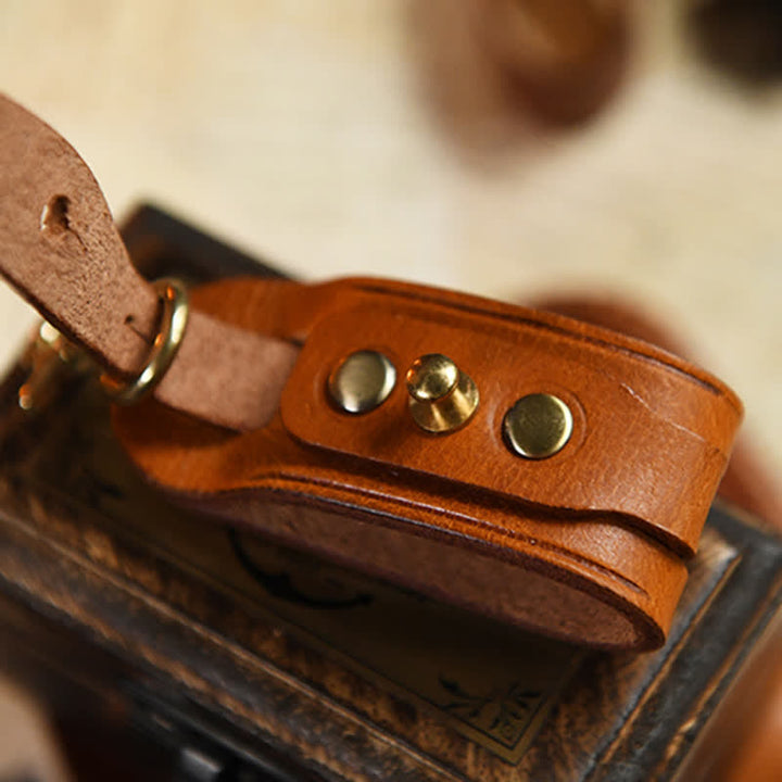 Handmade Belt Loop Key Hanging Holder Leather Keychain - image 7