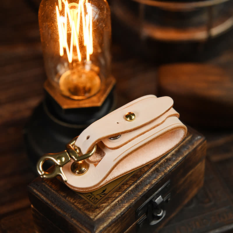 Handmade Belt Loop Key Hanging Holder Leather Keychain - image 20