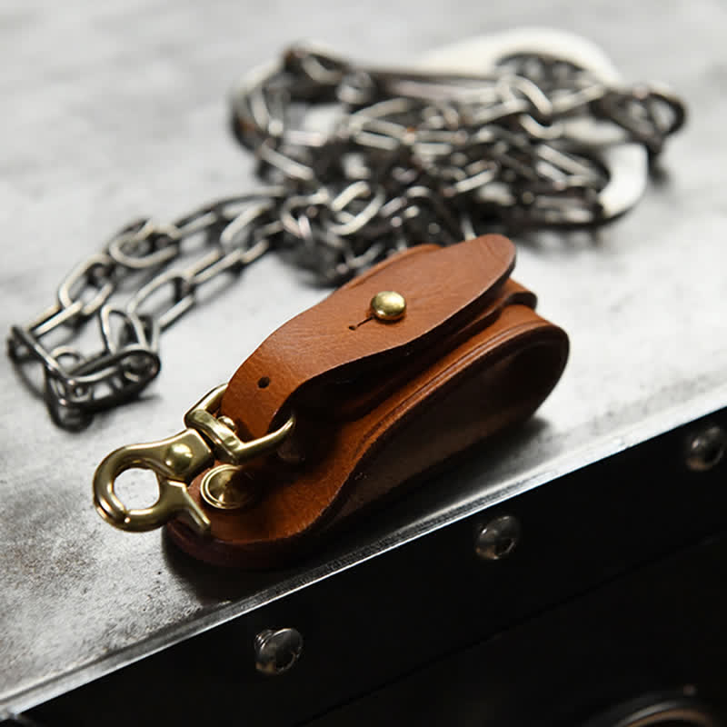 Handmade Belt Loop Key Hanging Holder Leather Keychain - image 8
