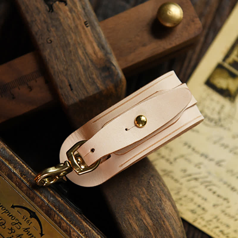 Handmade Belt Loop Key Hanging Holder Leather Keychain - image 19