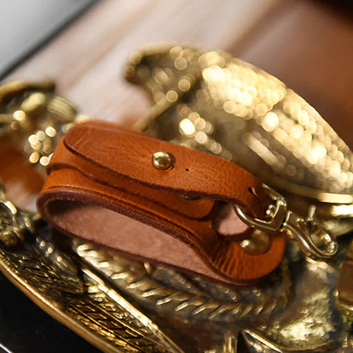 Handmade Belt Loop Key Hanging Holder Leather Keychain - image 6