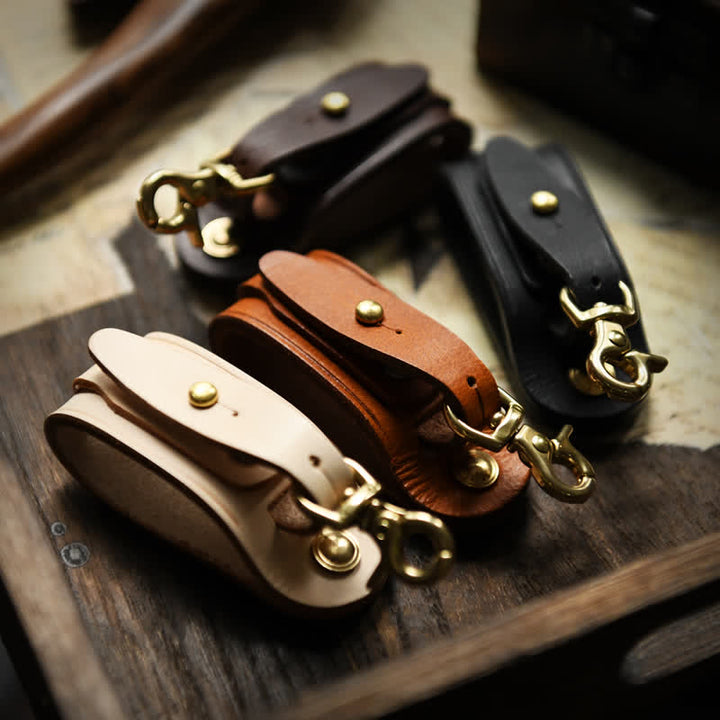 Handmade Belt Loop Key Hanging Holder Leather Keychain - image 3