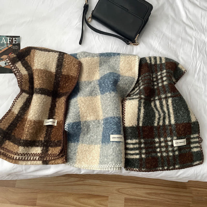 Unisex Winter Accessories Ultra Flush Plaid Scarf - image 6