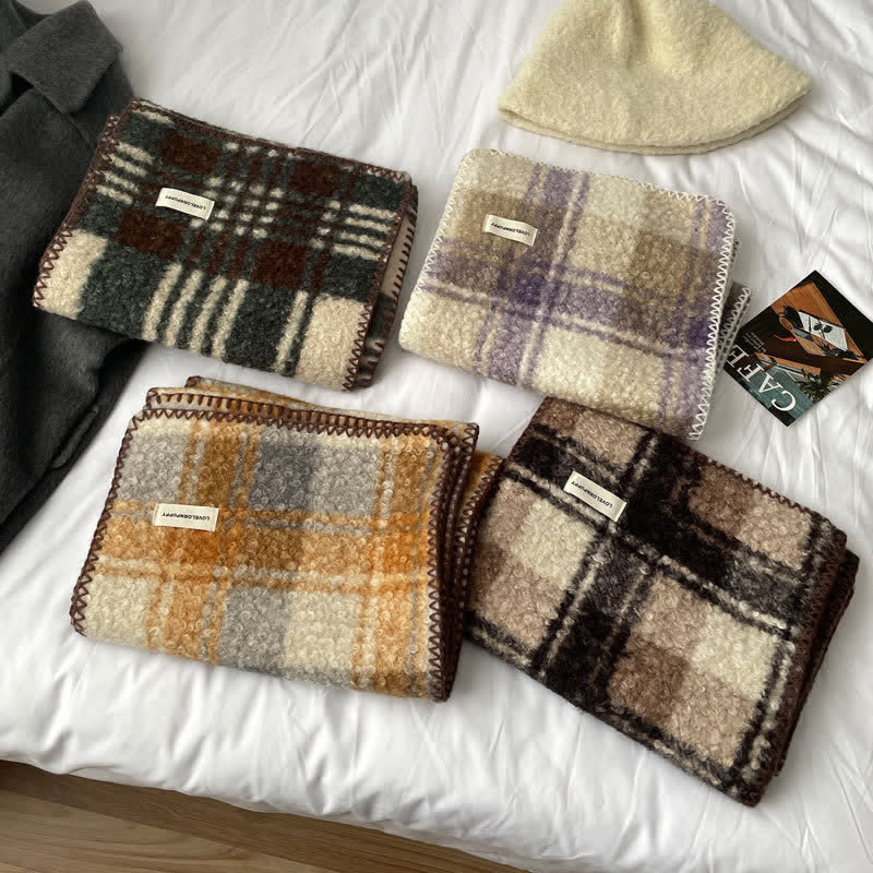 Unisex Winter Accessories Ultra Flush Plaid Scarf - image 8