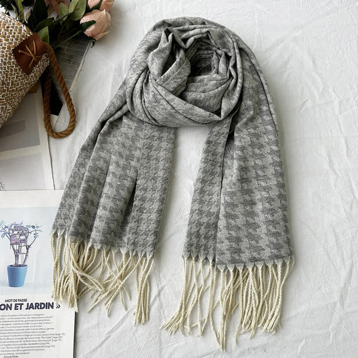 Unisex Geometric Abstract Rustic Pattern Jacquard Scarf - Style #7 - image 10