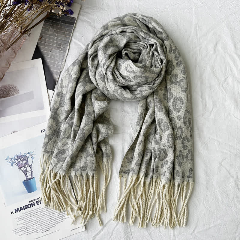Unisex Geometric Abstract Rustic Pattern Jacquard Scarf - Style #15 - image 20