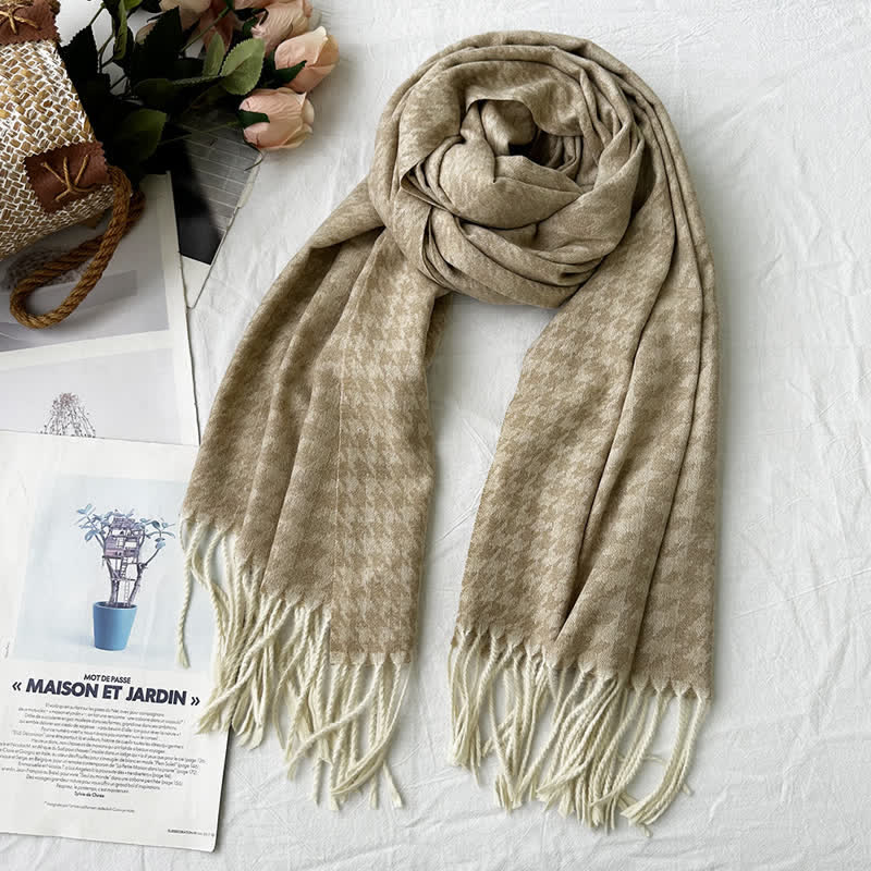 Unisex Geometric Abstract Rustic Pattern Jacquard Scarf - Style #10 - image 14
