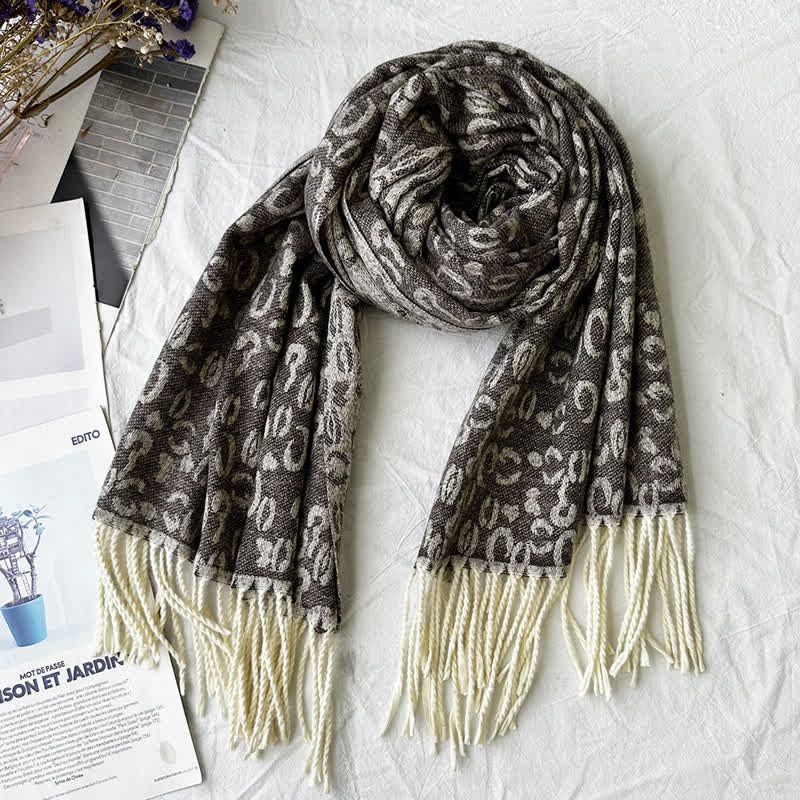 Unisex Geometric Abstract Rustic Pattern Jacquard Scarf - Style #14 - image 19