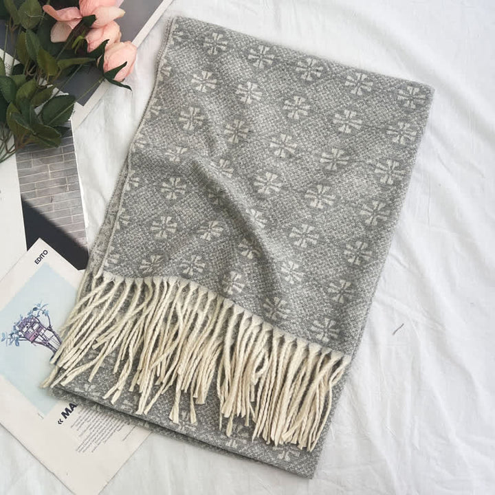 Unisex Geometric Abstract Rustic Pattern Jacquard Scarf - Style #6 - image 9