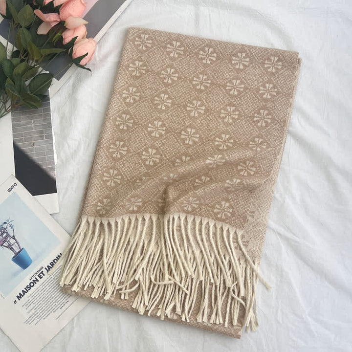Unisex Geometric Abstract Rustic Pattern Jacquard Scarf - Style #4 - image 7