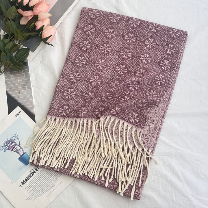 Unisex Geometric Abstract Rustic Pattern Jacquard Scarf - Style #5 - image 8